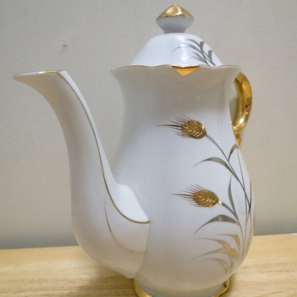 Coffee Tea 15pc Set Oakwood Japan Grain/Grasses Cream Sugar Teacups Saucers - Picture 5 of 16